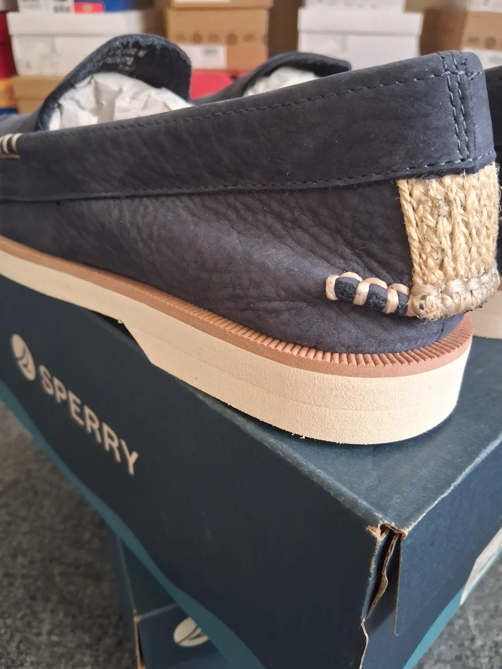 Sperry Men's US SIZE 8 A/O VEN DS NUBUCK  Navy Suede Penny Loafers NEW W/BOX